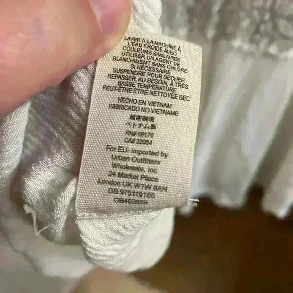 Free People Secret Origins Pieced Lace Choker Neck Tunic Dress White Size S - Picture 12 of 15